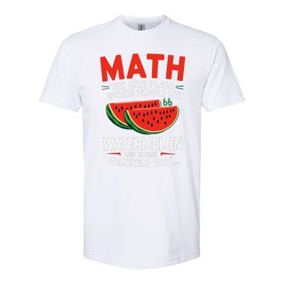 Funny Math And Watermelons Mathematics Calculation Numbers Softstyle CVC T-Shirt