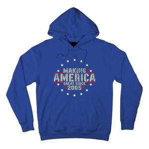 Funny Making America Great Since 2005 Design 17th Birthday Gift Tall Hoodie