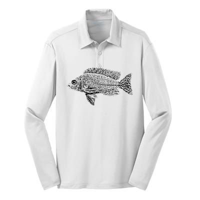 Firefish Malawi Aulonocara Peacock Cichlid Fish Silk Touch Performance Long Sleeve Polo