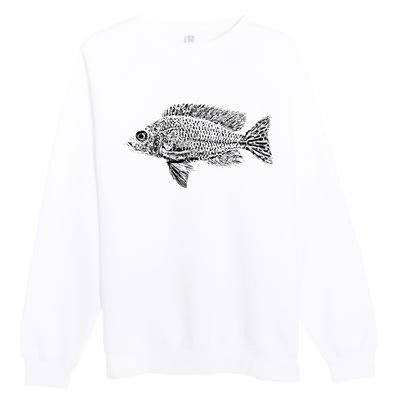 Firefish Malawi Aulonocara Peacock Cichlid Fish Premium Crewneck Sweatshirt