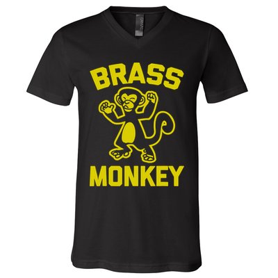 Funky Monkey Brass Monkey V-Neck T-Shirt