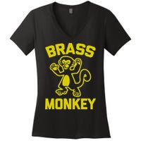 Funky Monkey Brass Monkey Women's V-Neck T-Shirt