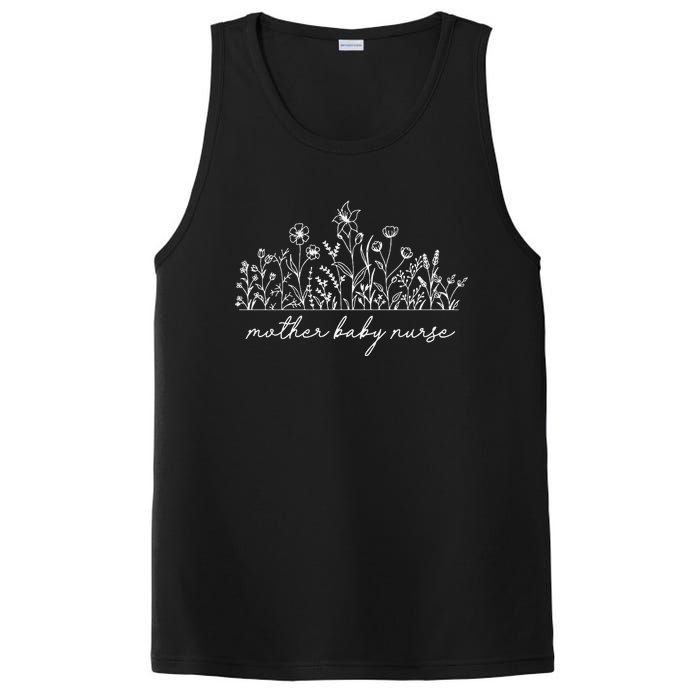 Floral Mother Baby Nurse PosiCharge Competitor Tank