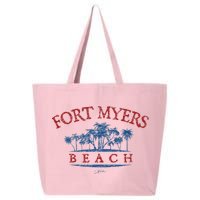 Fort Myers Beach Fl Palm Trees On Beach 25L Jumbo Tote