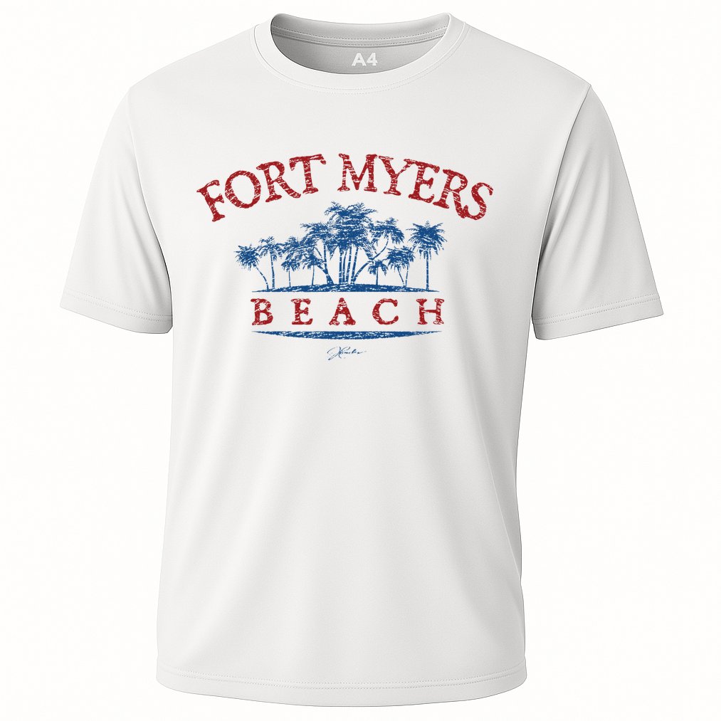 Fort Myers Beach Fl Palm Trees On Beach Performance Shirt