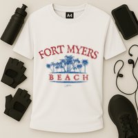 Fort Myers Beach Fl Palm Trees On Beach Performance Shirt
