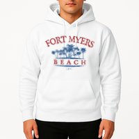 Fort Myers Beach Fl Palm Trees On Beach Hoodie
