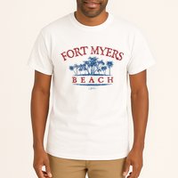 Fort Myers Beach Fl Palm Trees On Beach Tall T-Shirt