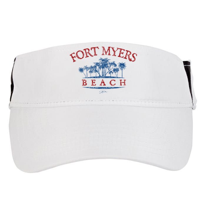 Fort Myers Beach Fl Palm Trees On Beach Adult Drive Performance Visor