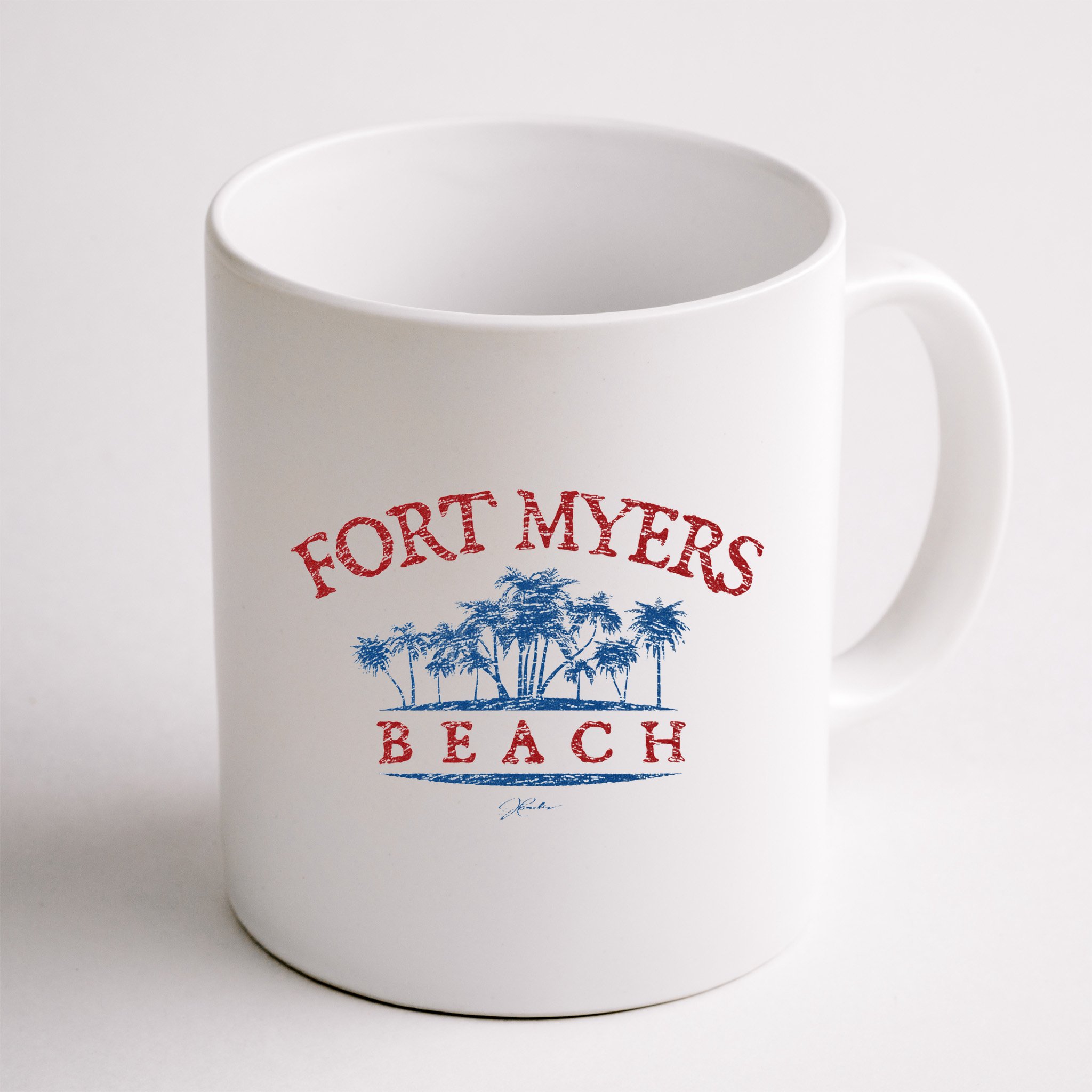 Fort Myers Beach Fl Palm Trees On Beach Mug
