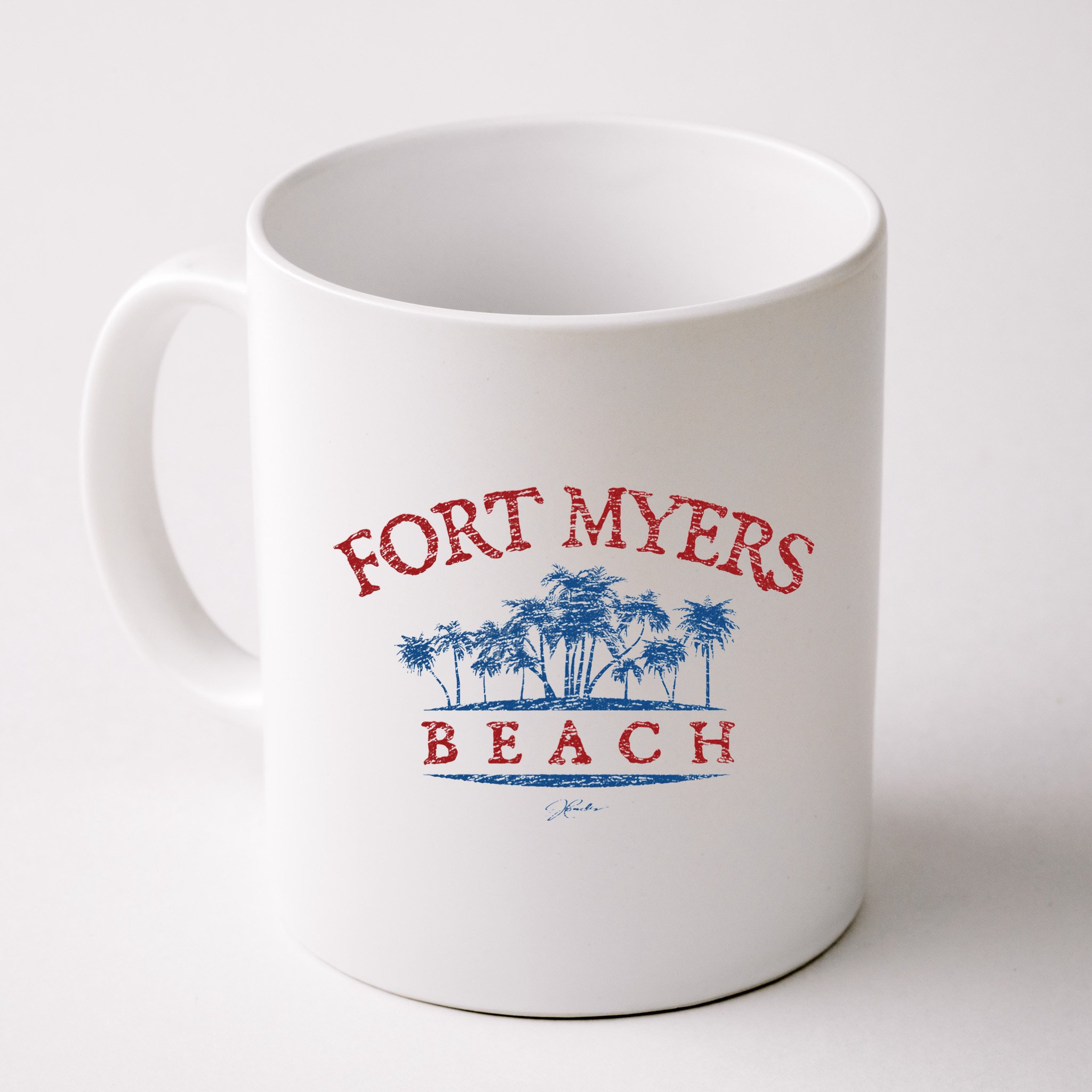 Fort Myers Beach Fl Palm Trees On Beach Mug
