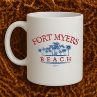 Fort Myers Beach Fl Palm Trees On Beach Mug