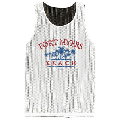 Fort Myers Beach Fl Palm Trees On Beach Mesh Reversible Basketball Jersey Tank