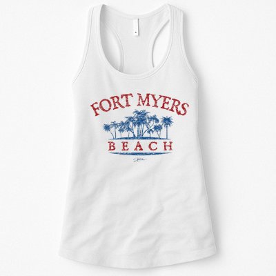 Fort Myers Beach Fl Palm Trees On Beach Womens Tank Top
