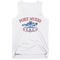 Fort Myers Beach Fl Palm Trees On Beach Tank Top