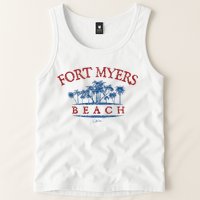 Fort Myers Beach Fl Palm Trees On Beach Tank Top