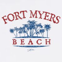Fort Myers Beach Fl Palm Trees On Beach Tank Top