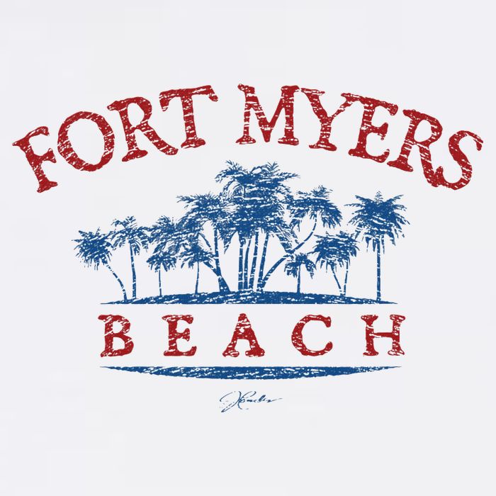 Fort Myers Beach Fl Palm Trees On Beach Tank Top