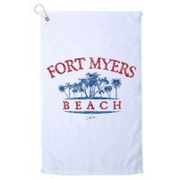 Fort Myers Beach Fl Palm Trees On Beach Golf Towel