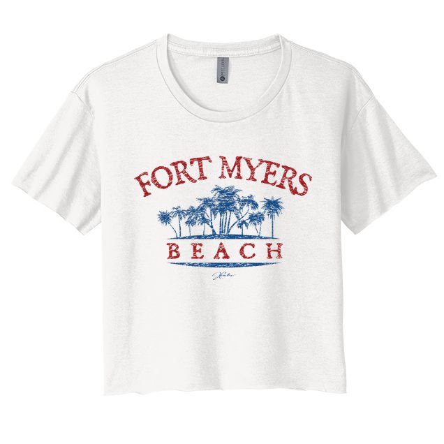 Fort Myers Beach Fl Palm Trees On Beach Crop Top