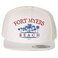 Fort Myers Beach Fl Palm Trees On Beach Wool Snapback Cap