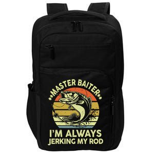 Fishing Master Baiter Funny Bass Dad Impact Tech Backpack