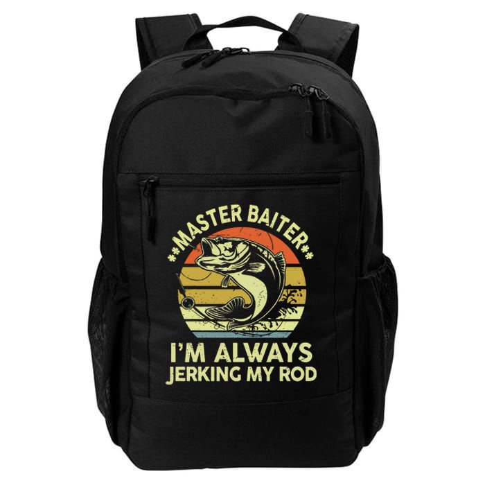 Fishing Master Baiter Funny Bass Dad Daily Commute Backpack