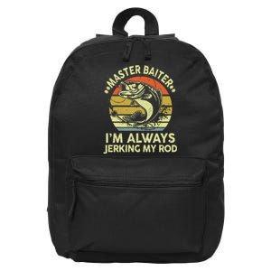 Fishing Master Baiter Funny Bass Dad 16 in Basic Backpack