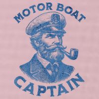 Funny Motor Boat Captain 25L Jumbo Tote