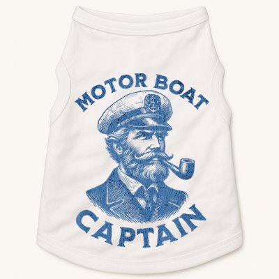 Funny Motor Boat Captain Doggie Tank