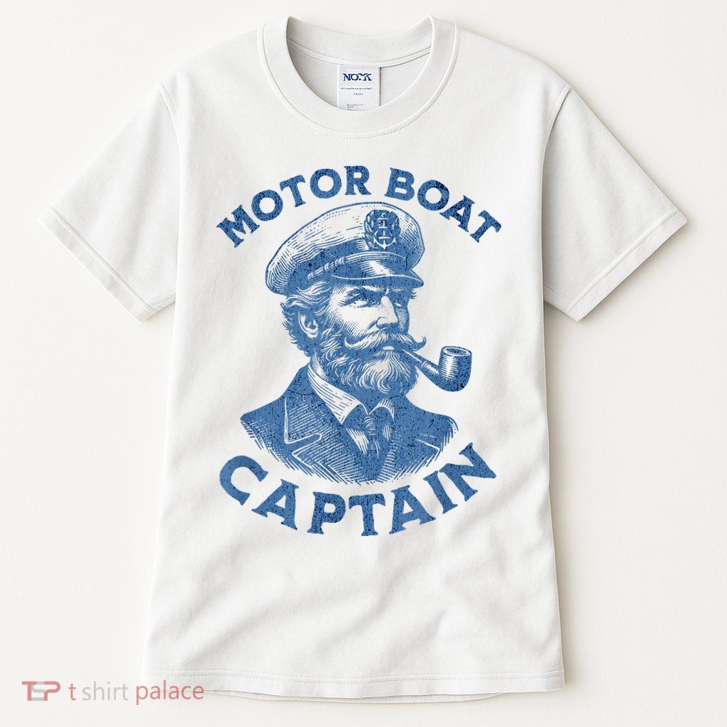 Funny Motor Boat Captain Tall T-Shirt