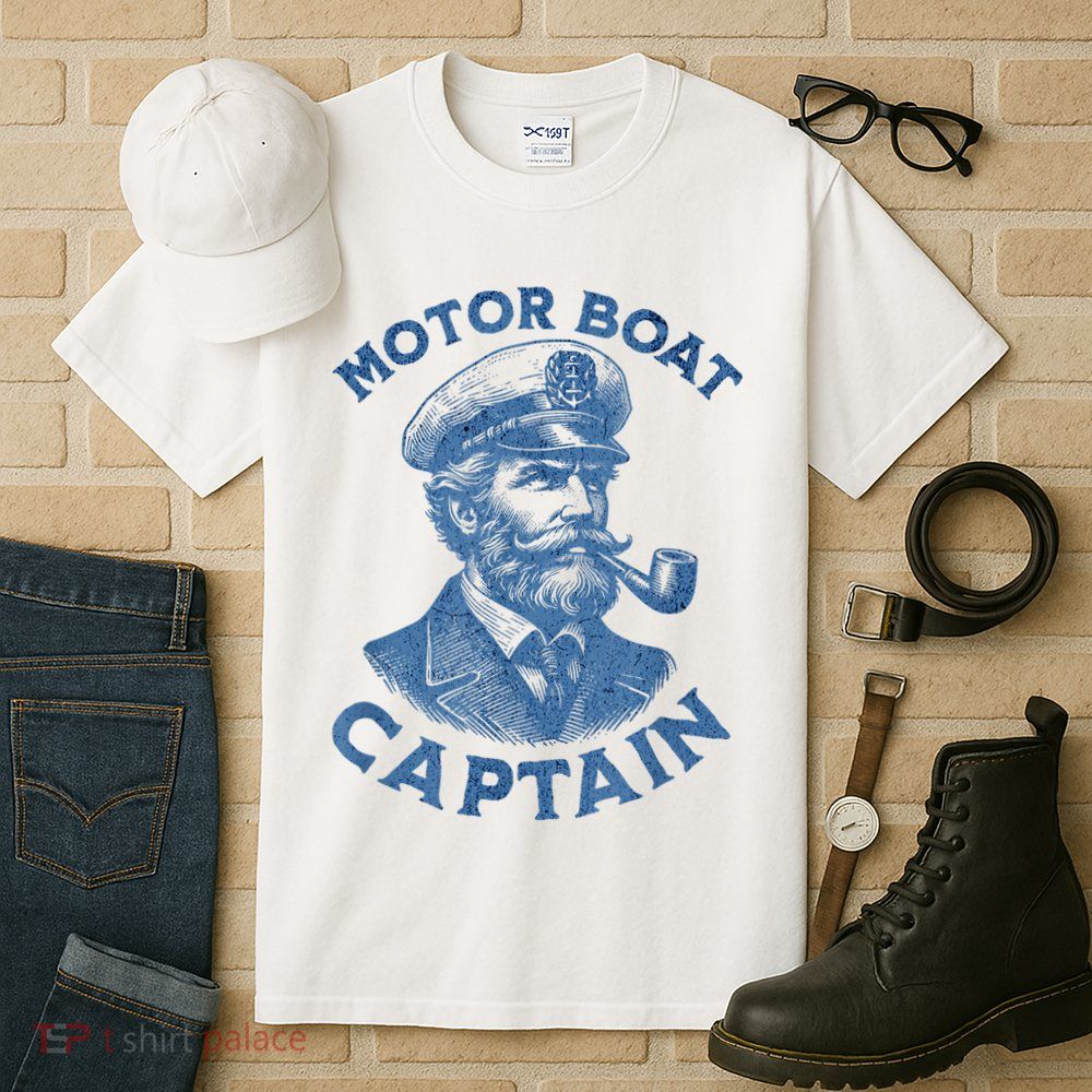 Funny Motor Boat Captain Tall T-Shirt