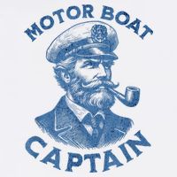 Funny Motor Boat Captain Women's Crop Top Tee