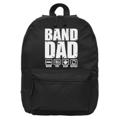 Funny Marching Band Dad Father Humor Fathers Day 16 in Basic Backpack
