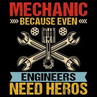 Funny Mechanic Because Even Engineers Need Heroes Drawstring Bag