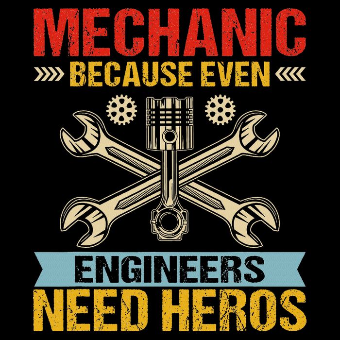 Funny Mechanic Because Even Engineers Need Heroes Drawstring Bag