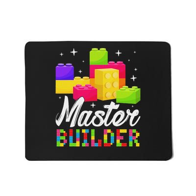 Funny Master Builder Building Block Bricks Lovers Kids Boys Mousepad