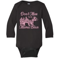 Funny Mama Bear Dont Mess With Mama Bear Mothers Day Baby Long Sleeve Bodysuit