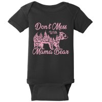 Funny Mama Bear Dont Mess With Mama Bear Mothers Day Baby Bodysuit