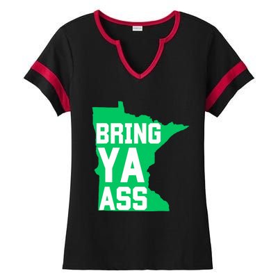 Funny Meme Bring Ya Ass Ladies Halftime Notch Neck Tee