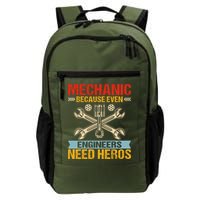 Funny Mechanic Because Even Engineers Need Heroes Daily Commute Backpack