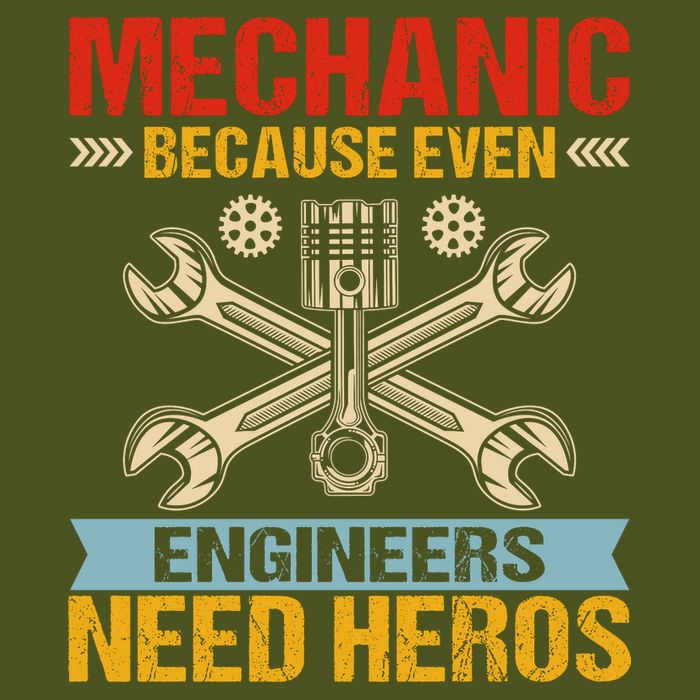 Funny Mechanic Because Even Engineers Need Heroes Mousepad