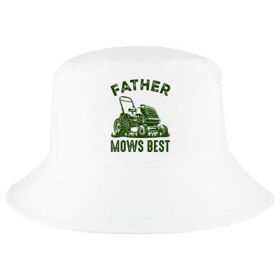 Father Mows Best Retro Vintage Funny Dad Cool Comfort Performance Bucket Hat