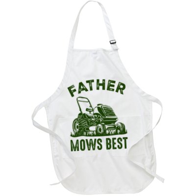 Father Mows Best Retro Vintage Funny Dad Apron
