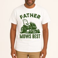 Father Mows Best Retro Vintage Funny Dad Tall T-Shirt