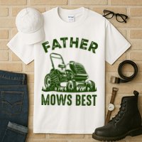 Father Mows Best Retro Vintage Funny Dad Tall T-Shirt