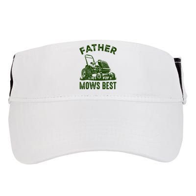 Father Mows Best Retro Vintage Funny Dad Adult Drive Performance Visor