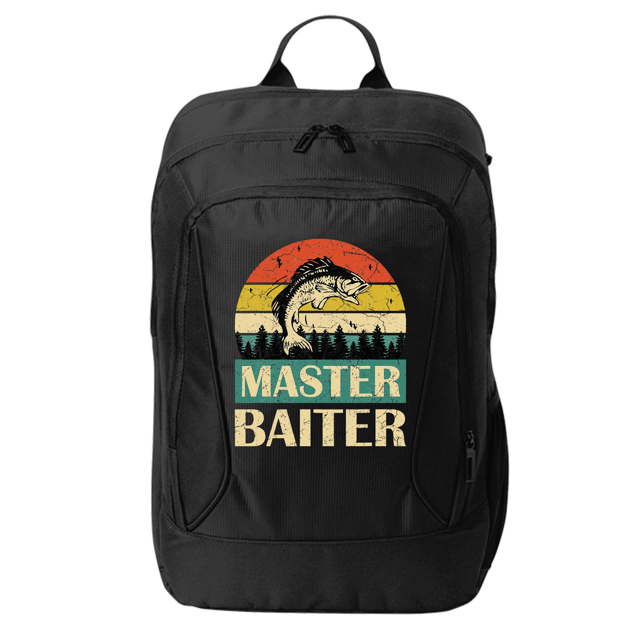 Funny Master Baiter Fishing Fishermen City Backpack