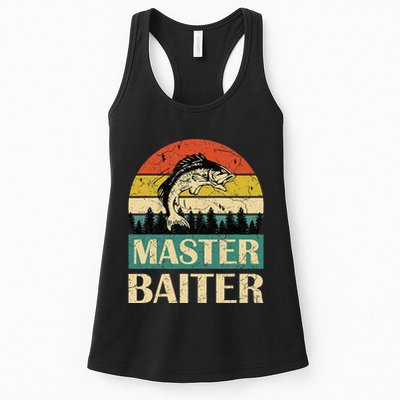 Funny Master Baiter Fishing Fishermen Womens Tank Top