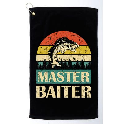 Funny Master Baiter Fishing Fishermen Golf Towel